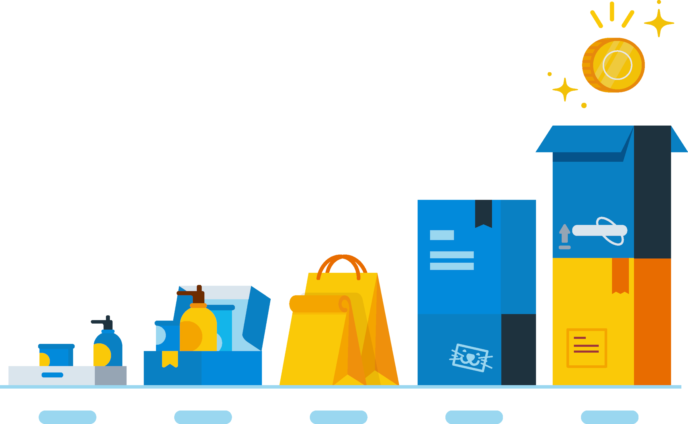 An infographic depicting the steps in the eCommerce process, from product selection to checkout and shipping.